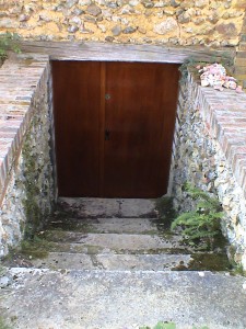 Porte 2 vantaux chêne massif avec serrure