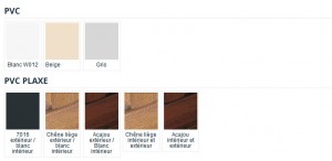 Couleurs PVC
