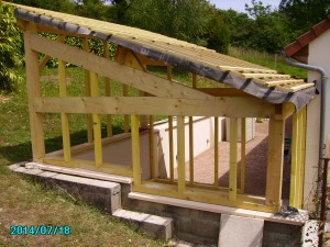 Extension charpente bois